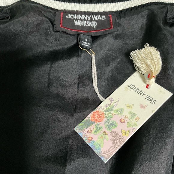 NWT$328 Johnny Was Workshop SMALL Silk Luciana Bomber Jacket - Picture 8 of 11